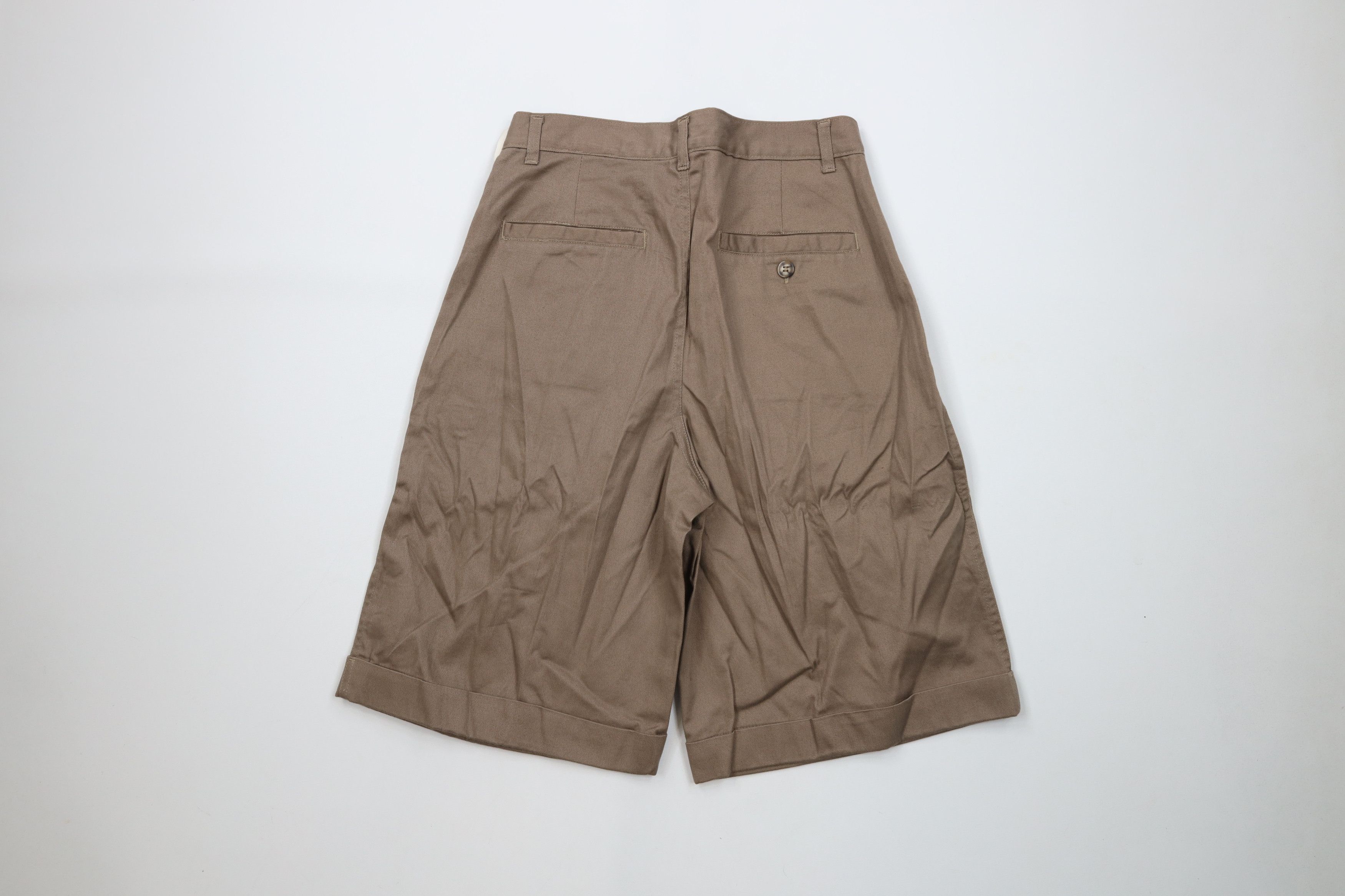 Vintage NOS Vintage 90s Streetwear Cuffed Chino Shorts Beige Cotton Size US 30 / EU 46 - 8 Thumbnail