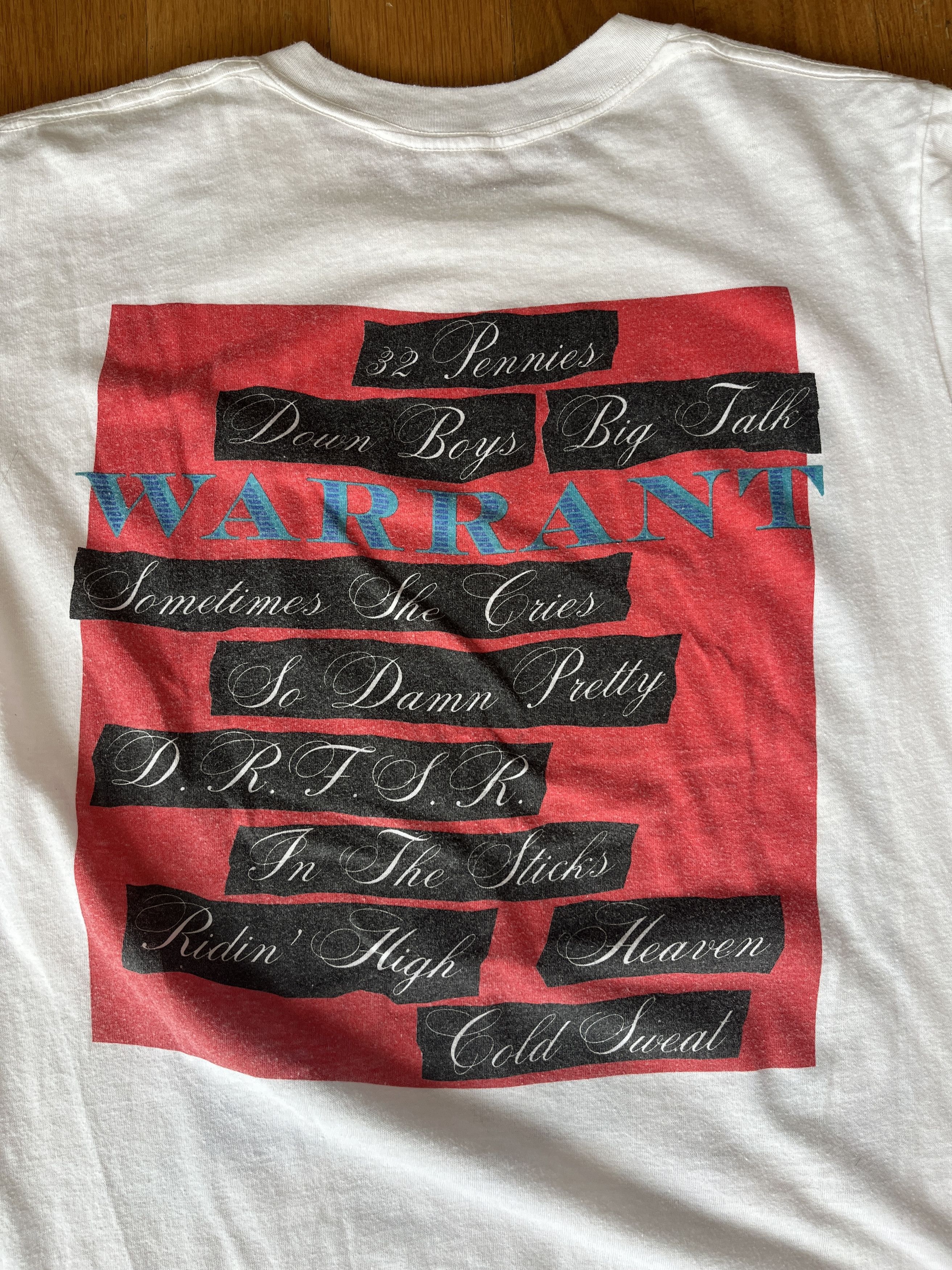 Band Tees Vintage Warrant 1989 Tour Shirt Size US M / EU 48-50 / 2 - 4 Thumbnail