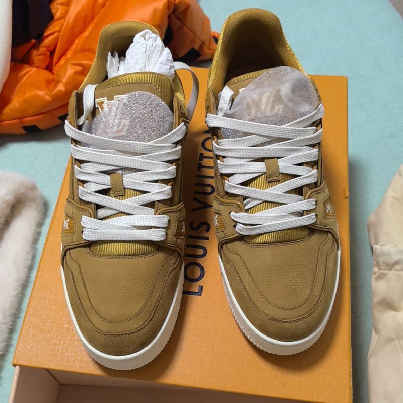 Louis Vuitton Louis Vuitton Trainer Low Top Sneakers in Orange -2508 Size US 8.5 / EU 41-42 - 2 Thumbnail