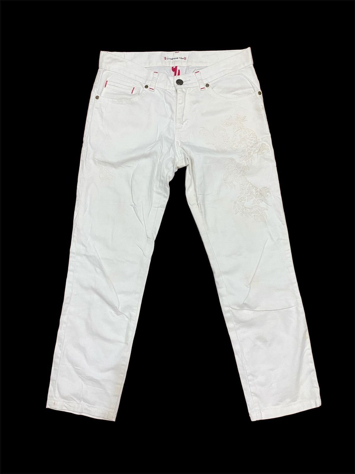 If Six Was Nine × Le Grande Bleu (L.G.B.) × Vivienne Tam 🔥🔥💰💰 Vivienne Tam dragon crust jeans Size 28" / US 6 / IT 42 - 2 Thumbnail