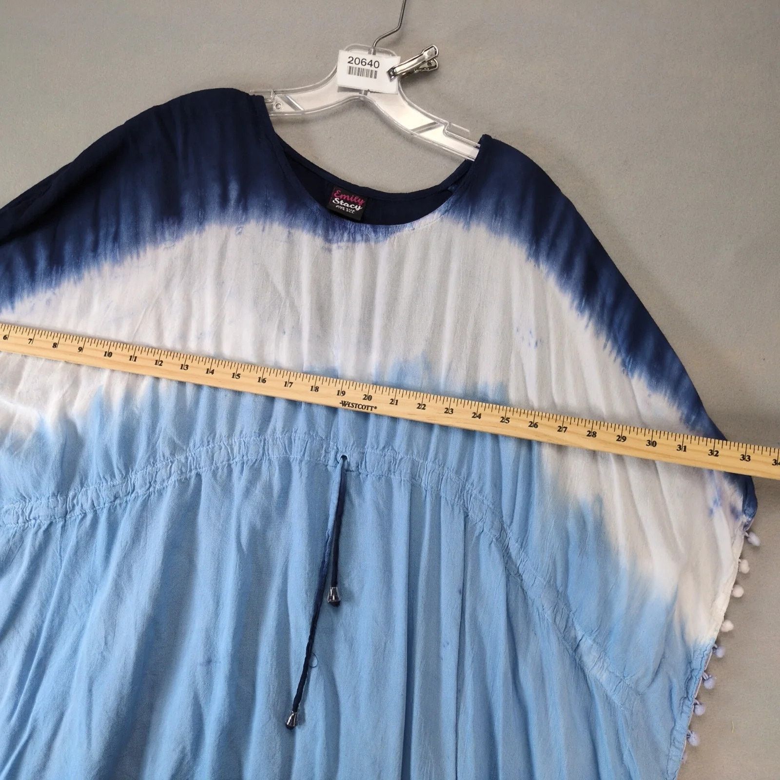 Other Emily Stacy Blue Tie Dye Coverall Tunic Top Women's OSFA Size ONE SIZE - 5 Thumbnail