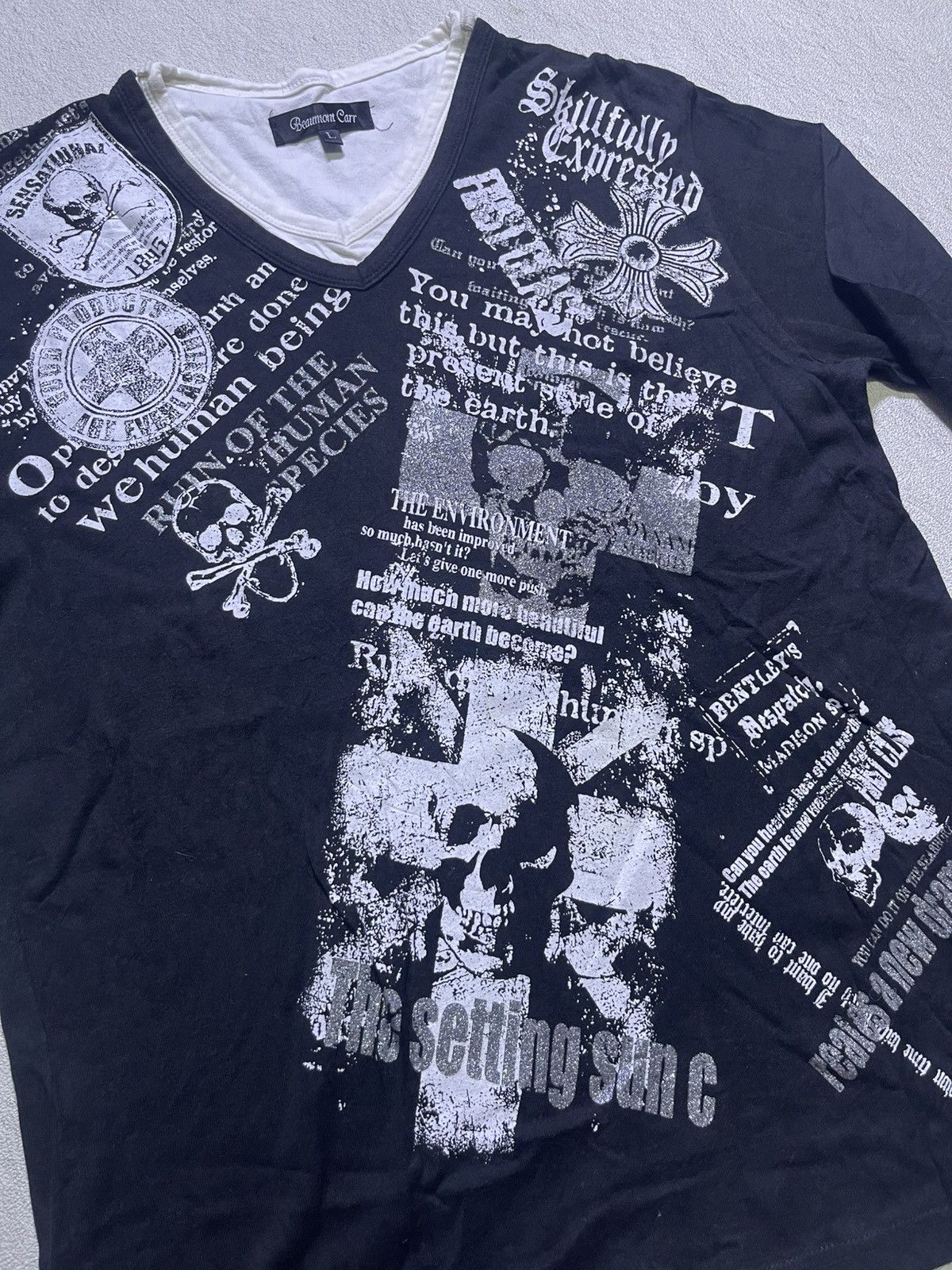 Japanese Brand Y2K BEAUMONT CARR long sleeve tshirt Size US M / EU 48-50 / 2 - 3 Thumbnail