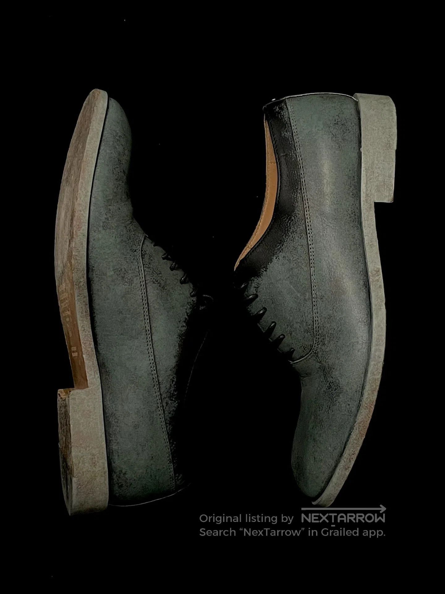Maison Margiela Maison Martin Margiela Green Derby Shoes. Size US 6.5 / EU 39-40 - 1 Thumbnail