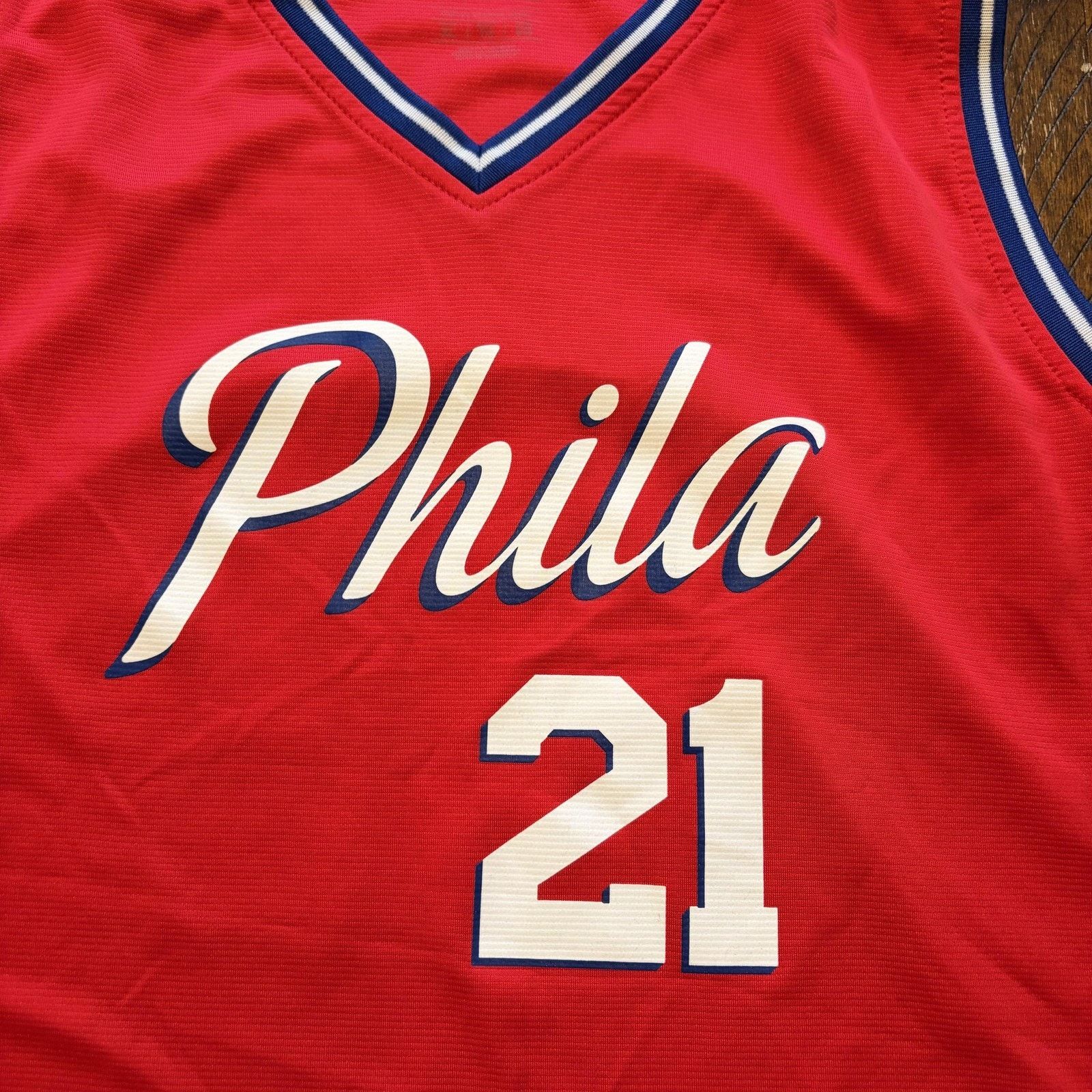 Vintage Philadelphia 76ers Jersey Youth XL Joel Embiid 21 Fanatics Size XL / US 12-14 / IT 48-50 - 7 Thumbnail