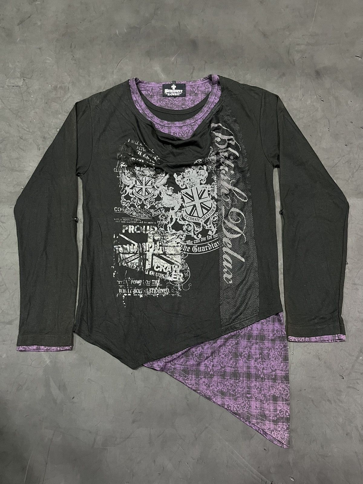 image of Beaumere Poem Double Layer Long Sleeve in Black, Men's (Size Small)