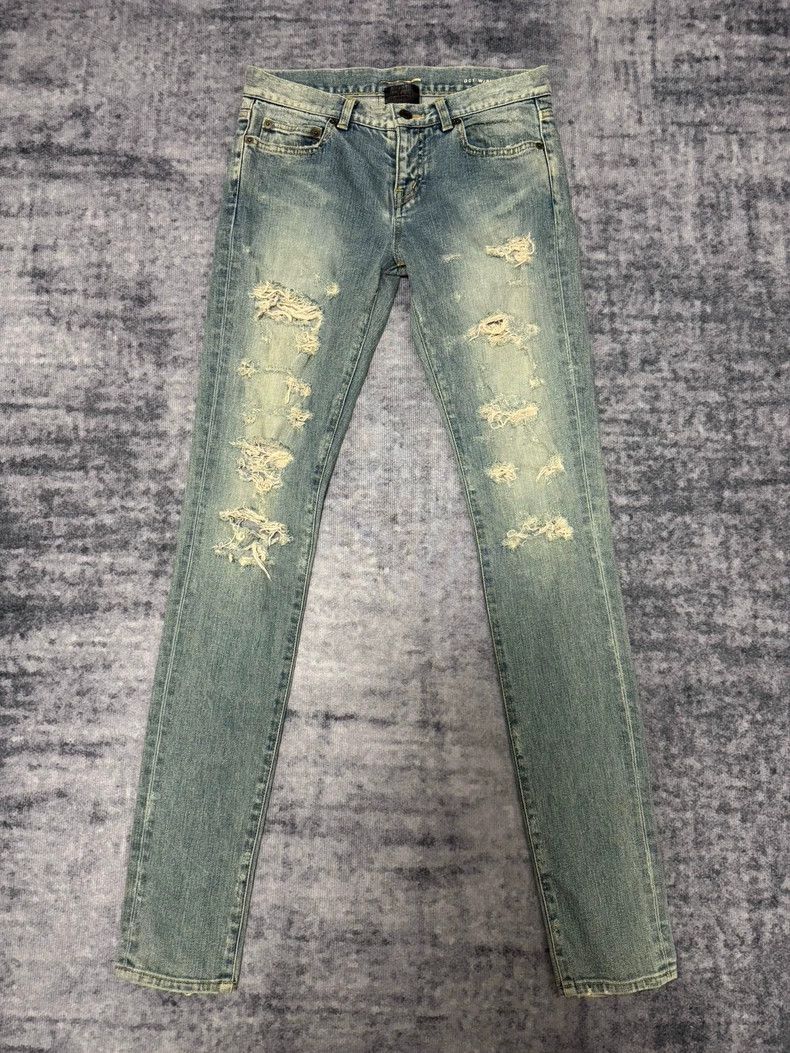 Saint Laurent Paris saint laurent paris14SS Knife Cut Jeans of Great Destructio Size US 27 - 1 Thumbnail
