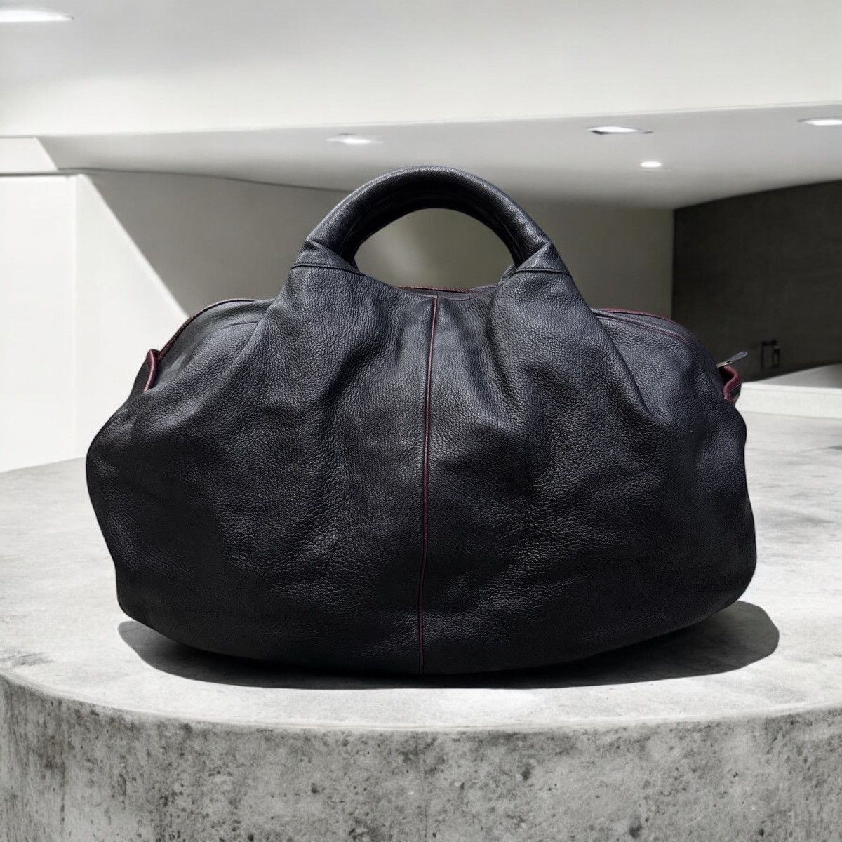 Genuine Leather ATELIER MAMET FRANCE NAPPA LEATHER DUFFLE BAG Size ONE SIZE - 2 Thumbnail