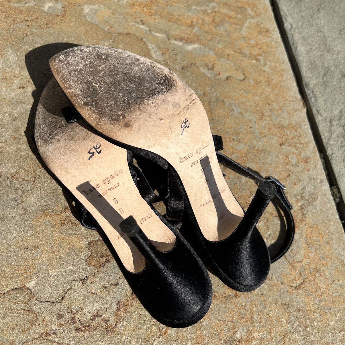 Kate Spade Kate Spade Black Sandal High Heels with Black Gem Flower Size US 8 / IT 38 - 6 Thumbnail