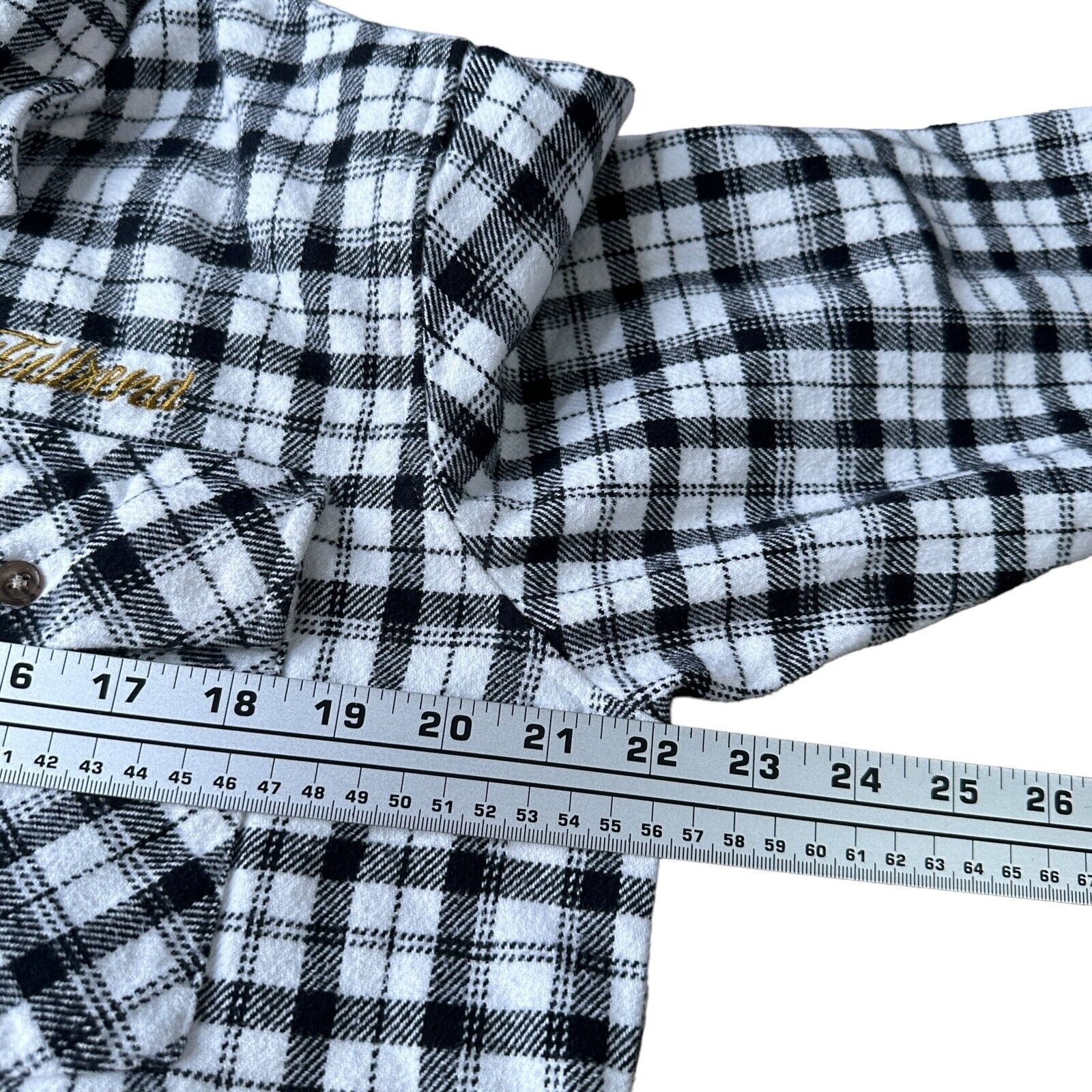 Full Send Full Send Nelk Boys Flannel Shirt Mens M White Black Plaid Size US M / EU 48-50 / 2 - 8 Thumbnail
