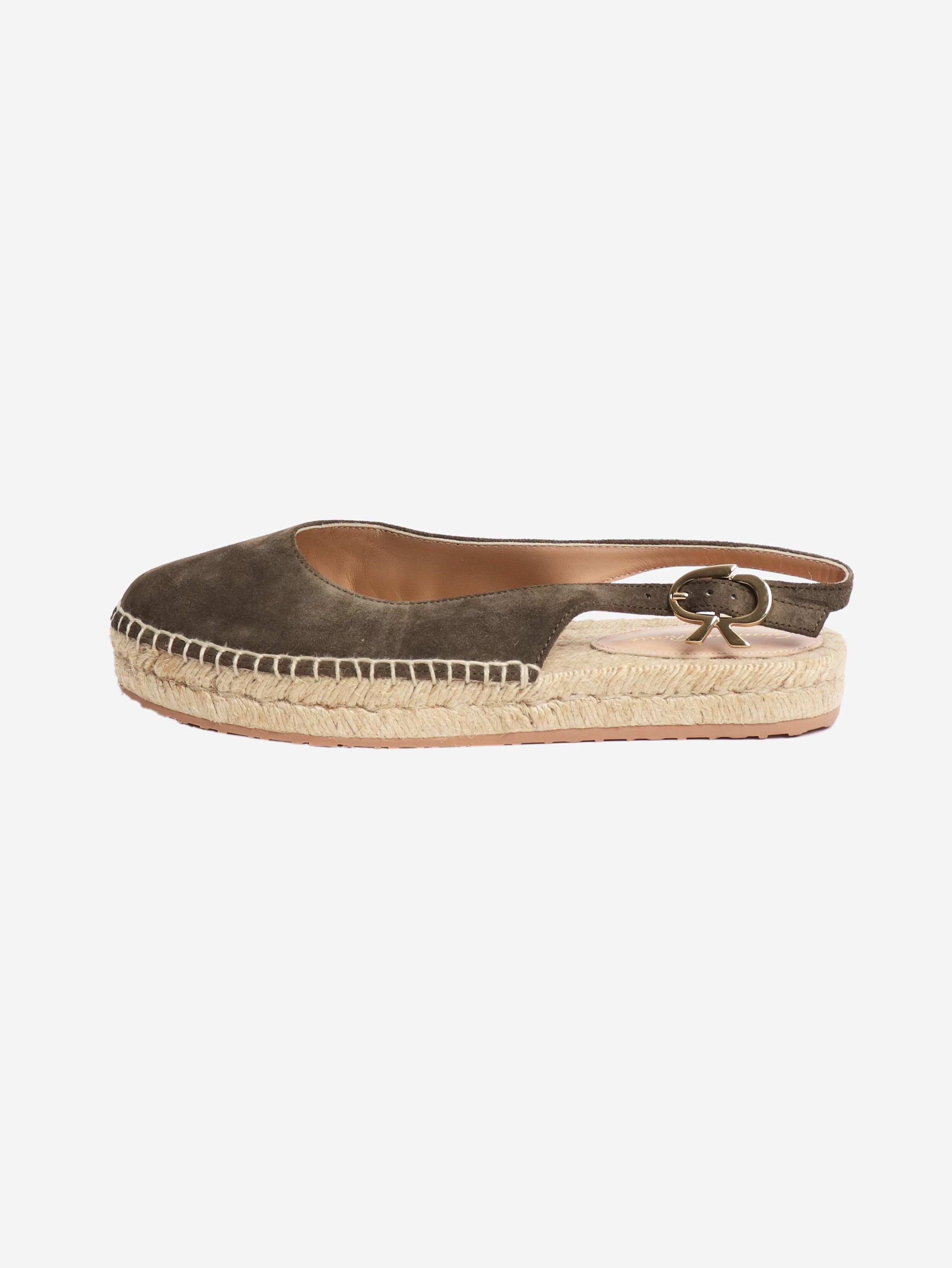 Gianvito Rossi Khaki Paz espadrilles - EU 36.5 Size US 5 / IT 35 - 1 Thumbnail