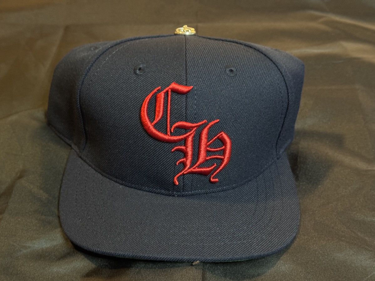 Chrome Hearts Navy/Red CH Embroidered Baseball Hat