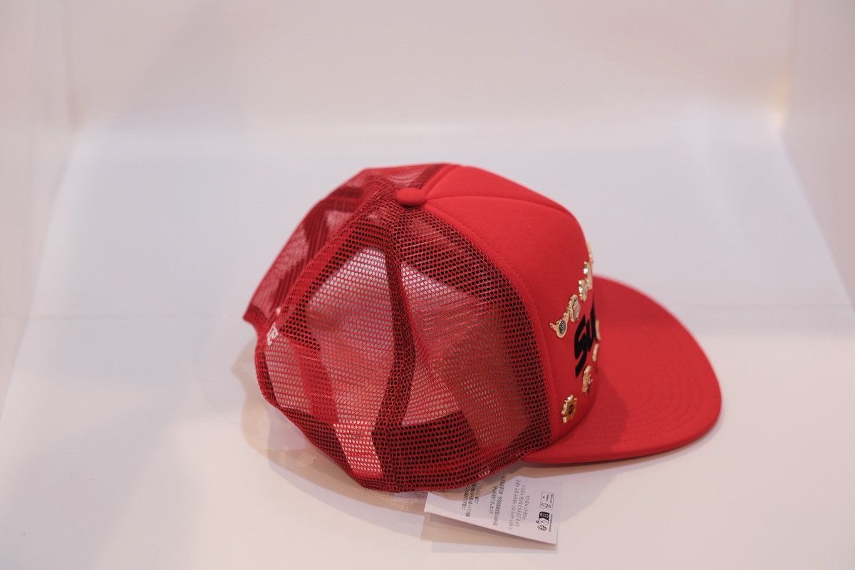 Supreme Supreme Pins Mesh Back 5-Panel Hat Red In Hand Size ONE SIZE - 4 Thumbnail