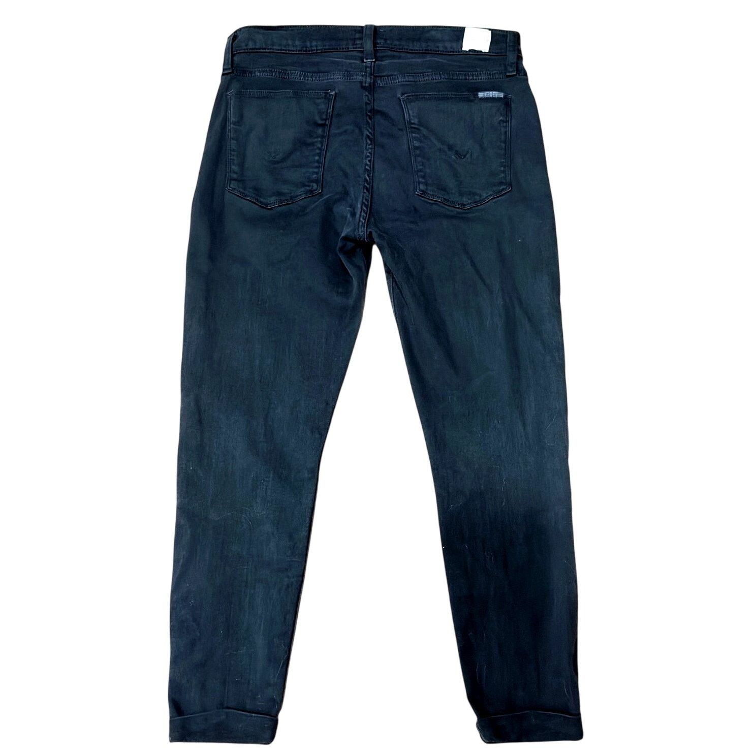 Hudson Hudson Harkin Super Skinny Crop Jean Cuff Black Knight 29 Size 29" - 14 Thumbnail