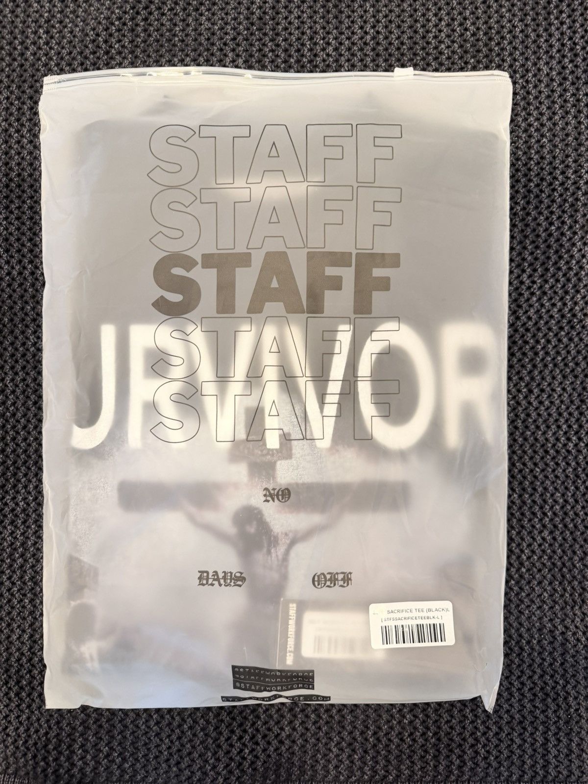 STAFF WORKFORCE G59 STAFF WORKFORCE Self Sacrifice Tee (Black) Size US L / EU 52-54 / 3 - 1 Thumbnail