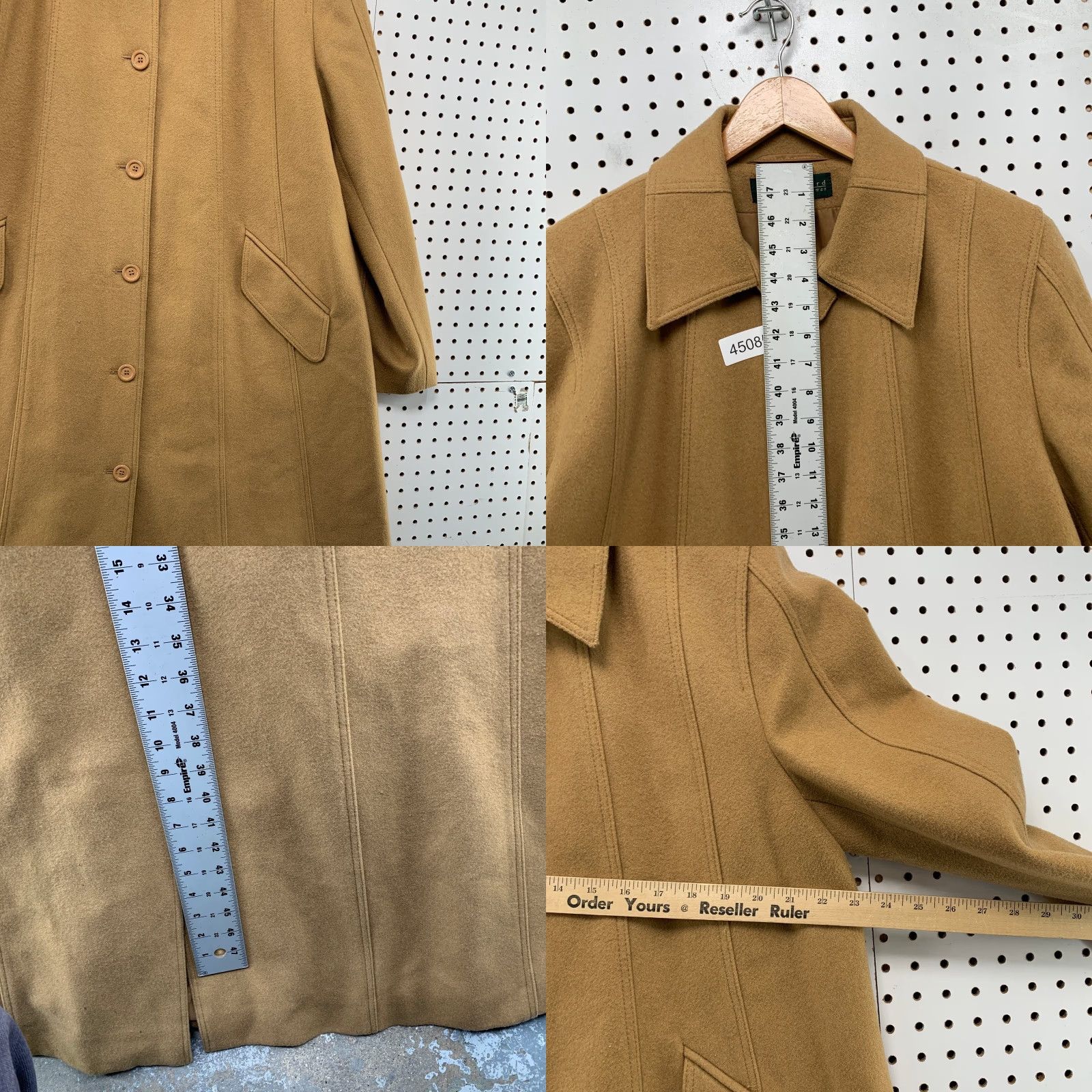 Vintage VINTAGE Harve Benard Wool Trench Coat Womens 16 Camel Swing Overcoat Beige Wool Long Coat 16 Womens Mens? Size XXL / US 16-18 / IT 52-54 - 8 Thumbnail