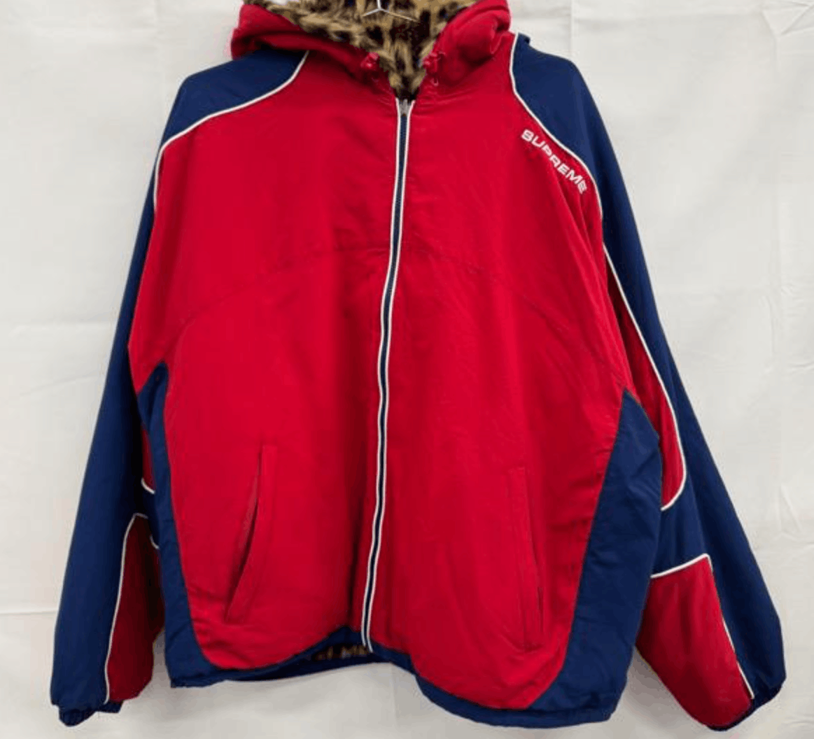 Supreme Supreme Faux Fur Reversible Hooded Track Jacket Red Size US XL / EU 56 / 4 - 2 Thumbnail
