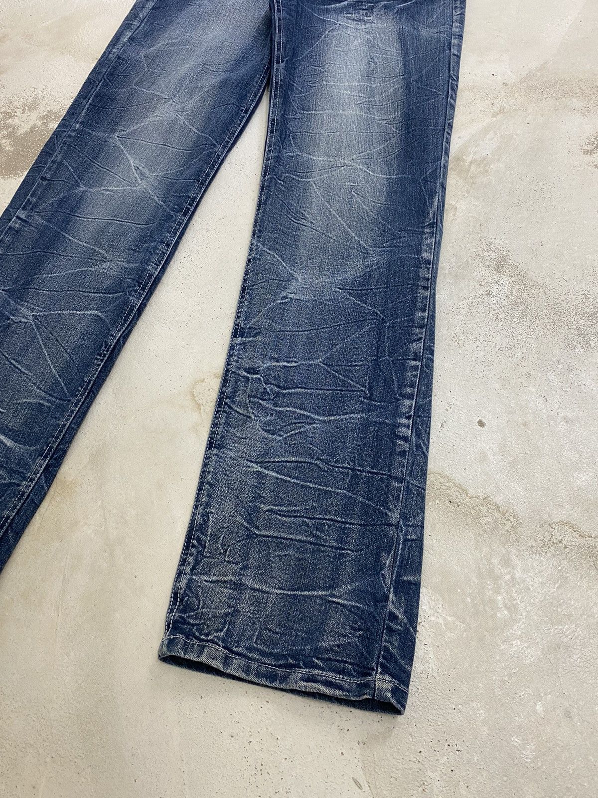 If Six Was Nine × Japanese Brand × Le Grande Bleu (L.G.B.) Unbrand Jean Japan Whisker Clawn Mark Design Straight Cut Size US 28 / EU 44 - 5 Thumbnail
