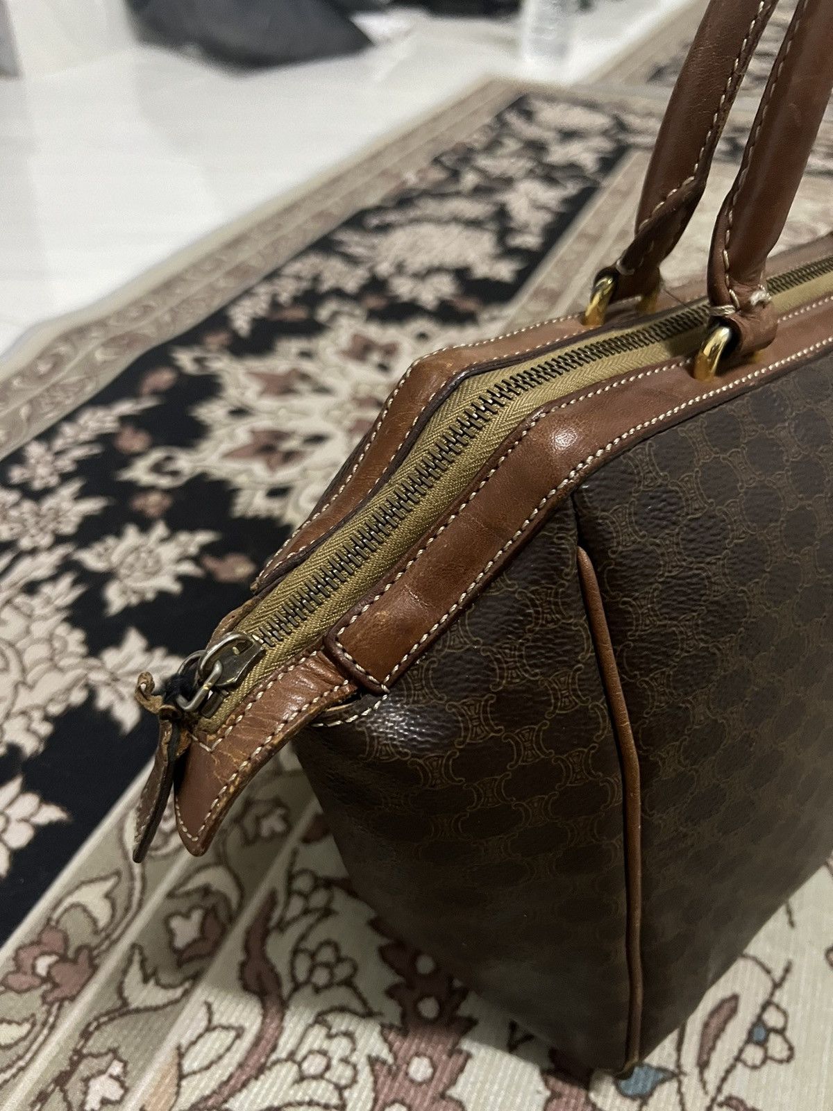 Celine × Vintage Vintage Celine Monogram Paris Handbag Size ONE SIZE - 4 Thumbnail
