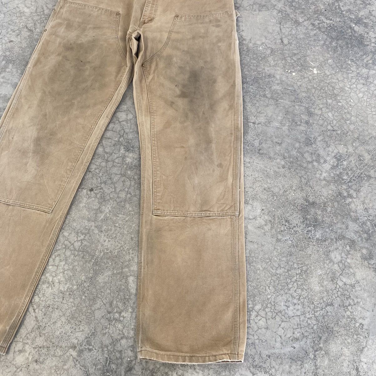 Carhartt VTG Carhartt Double Knee Faded Tan Dirty Carpenter Pants Size US 36 / EU 52 - 8 Thumbnail