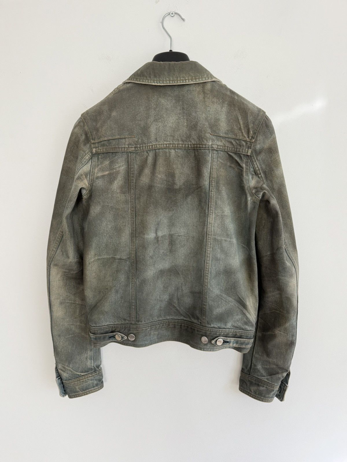 Dior × Hedi Slimane S/S 2004 “Strip” Dirty Bleu Clair Denim Jacket Size US M / EU 48-50 / 2 - 9 Thumbnail