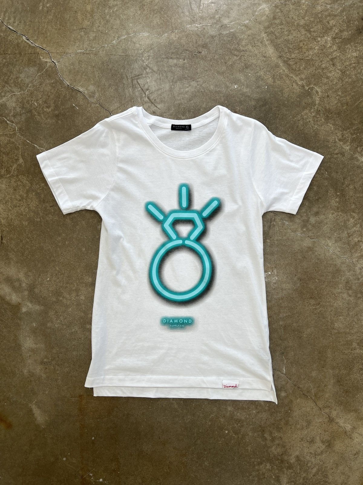 Diamond Supply Co. Diamond Supply Ring BF Tee White XS Size XS / US 0-2 / IT 36-38 - 2 Thumbnail