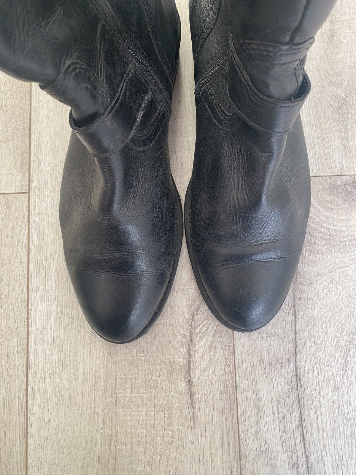 If Six Was Nine Vintage AS 98 Guidi Style Cowboy High Leather Biker Boots Size US 7 / EU 40 - 6 Thumbnail