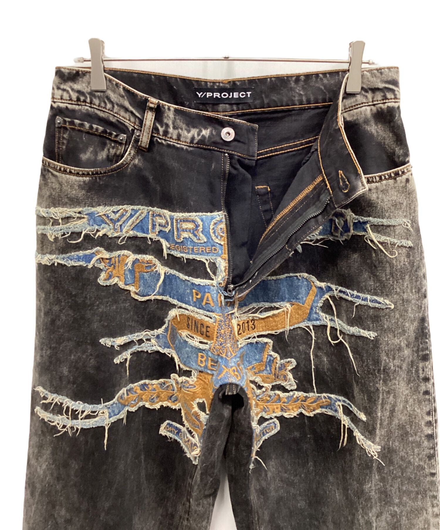 Y/Project Y/PROJECT PARIS' BEST PATCH DENIM PANTS Indigo 30 Size US 32 / EU 48 - 2 Thumbnail