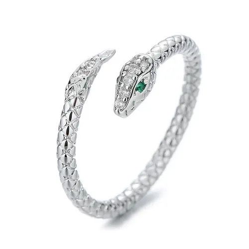 Other 925 Silver Plated Adjustable Snake Ring for Women Size ONE SIZE - 2 Thumbnail