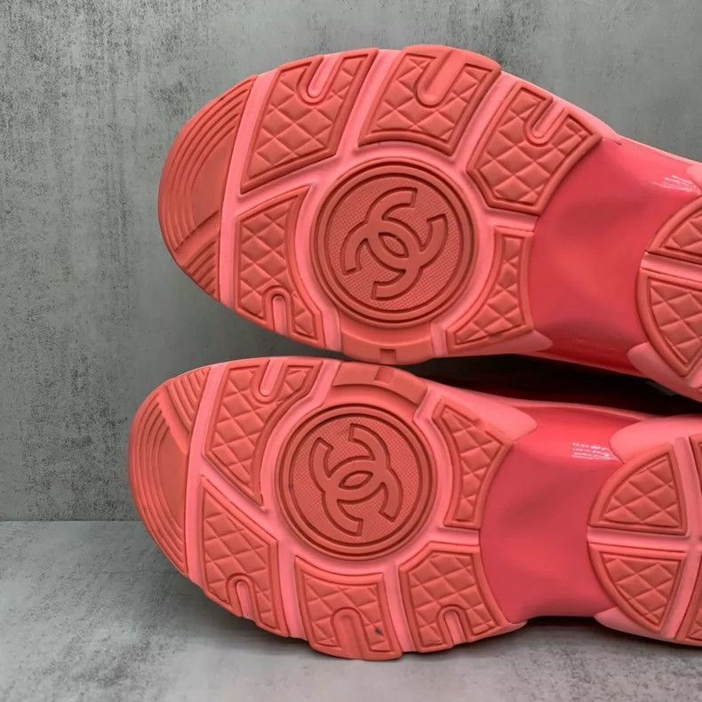 Chanel Chanel Red CC Sneakers Size 37.5 -2505 Size US 4 / IT 34 - 8 Thumbnail