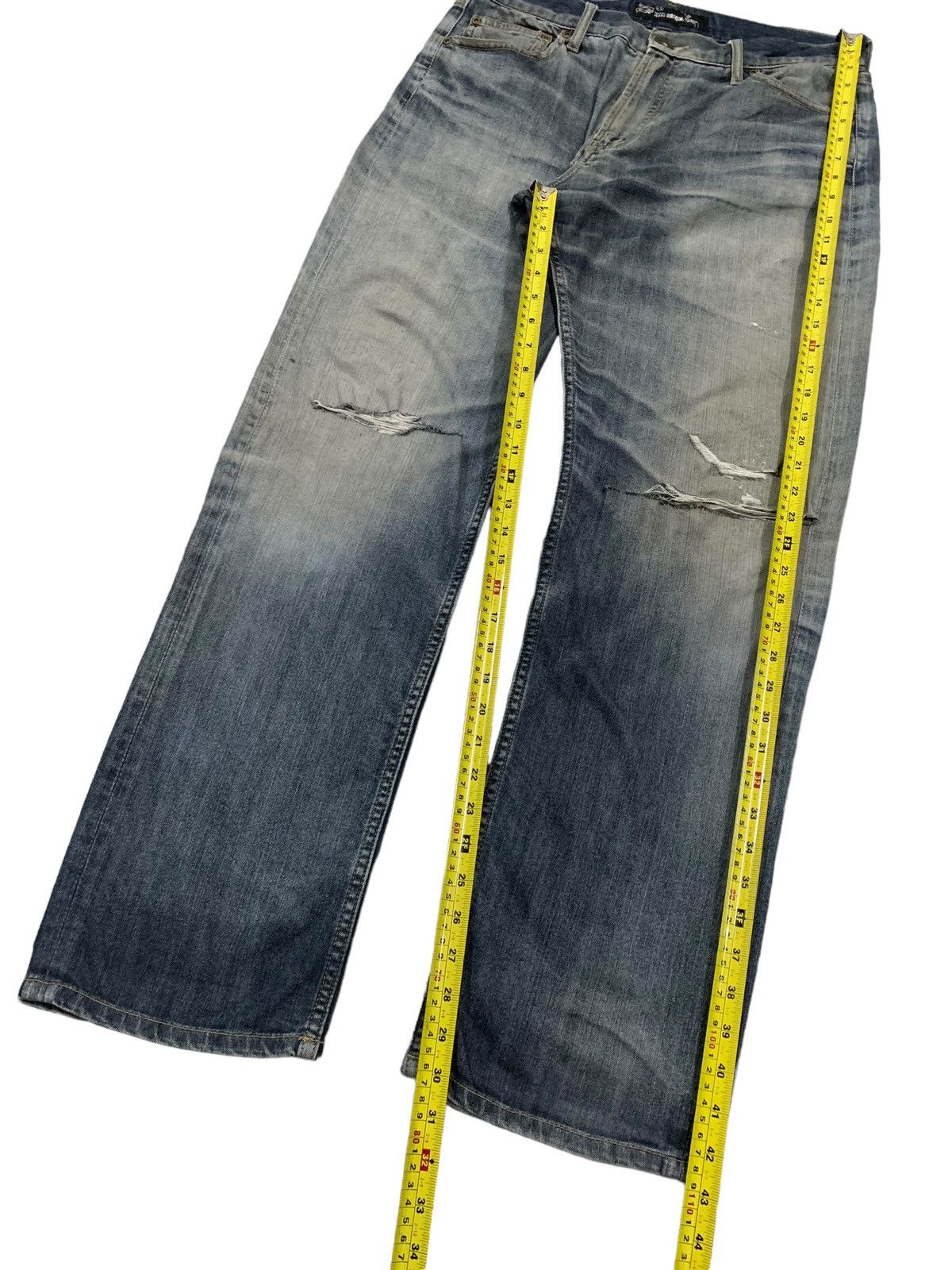 14th Addiction Vintage Japanese Brand Oririn Loose Distressed Grunge Jeans Size US 33 - 13 Thumbnail