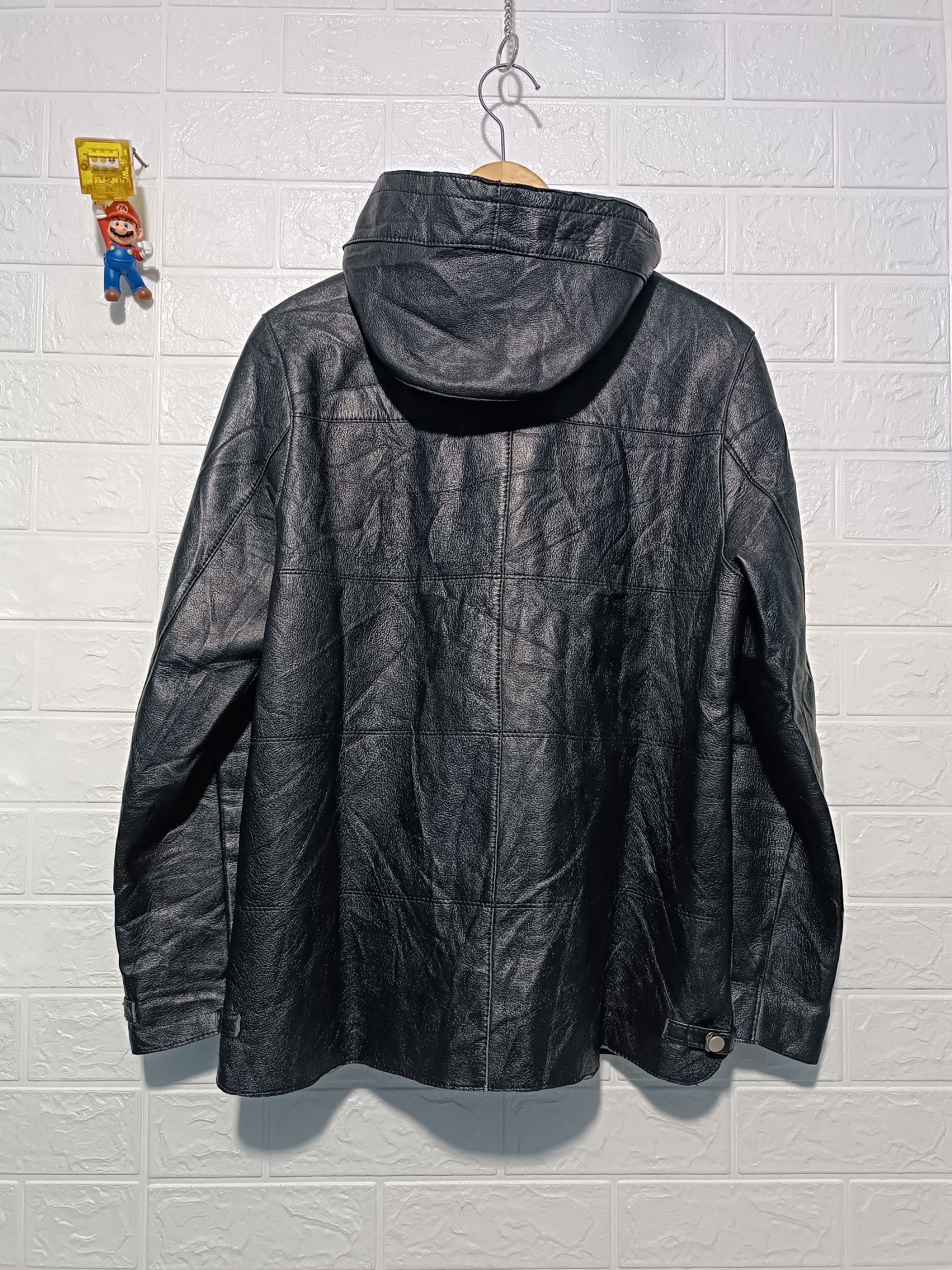 Japanese Brand Vintage Sheepskin Leather Jacket Black Hoodie Size US M / EU 48-50 / 2 - 7 Thumbnail