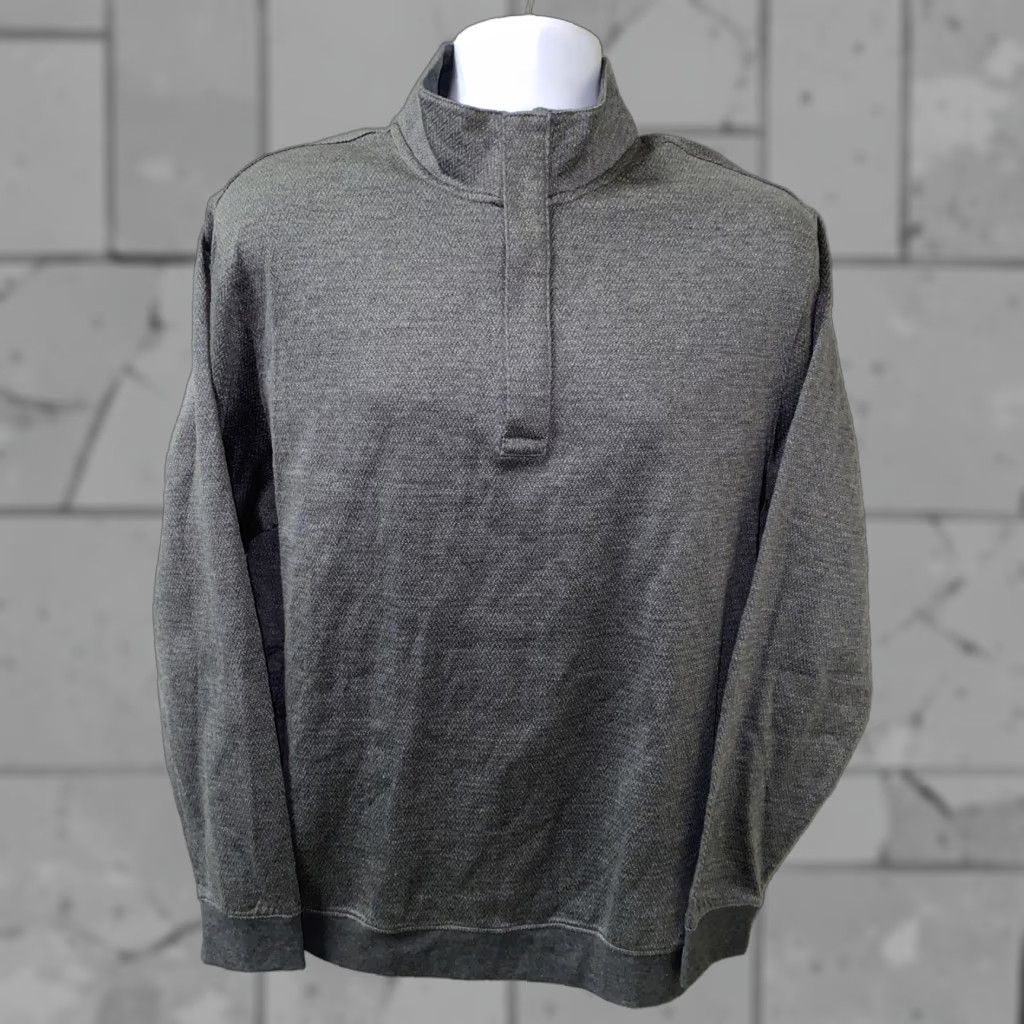 Hart Schaffner Marx Hart Schaffner Mens Gray Cotton 1/2 Zip Pullover Jacket Size L Size US L / EU 52-54 / 3 - 1 Thumbnail