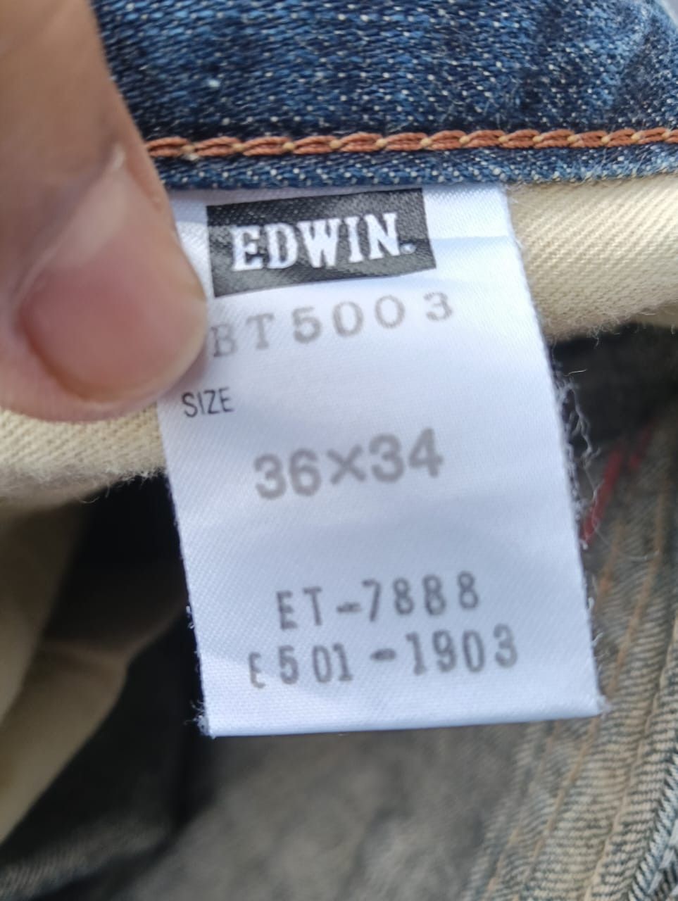 Edwin Y2K Edwin 503 Blue Trip Washed Denim Jeans Japan Streetwear Size US 37 - 7 Thumbnail