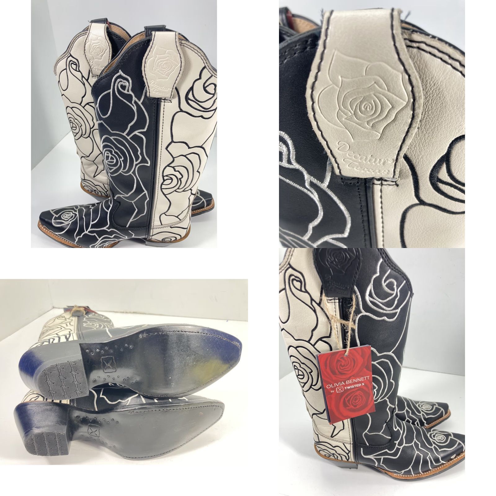 Twisted X Twisted X Olivia Bennett Boots Women Sz 6 B Black Leather Floral Western NWT Size US 6 / IT 36 - 9 Thumbnail