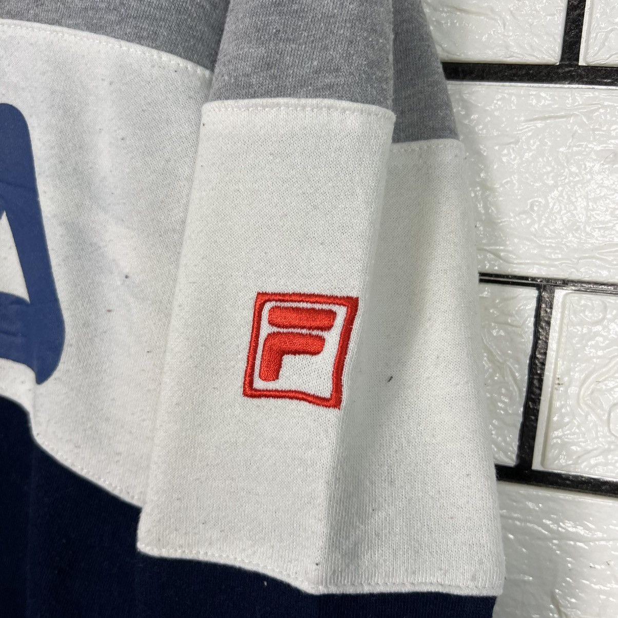 Fila FILA Big Logo Colorblock Crewneck Sweatshirt #4271-C194 Size US L / EU 52-54 / 3 - 6 Thumbnail