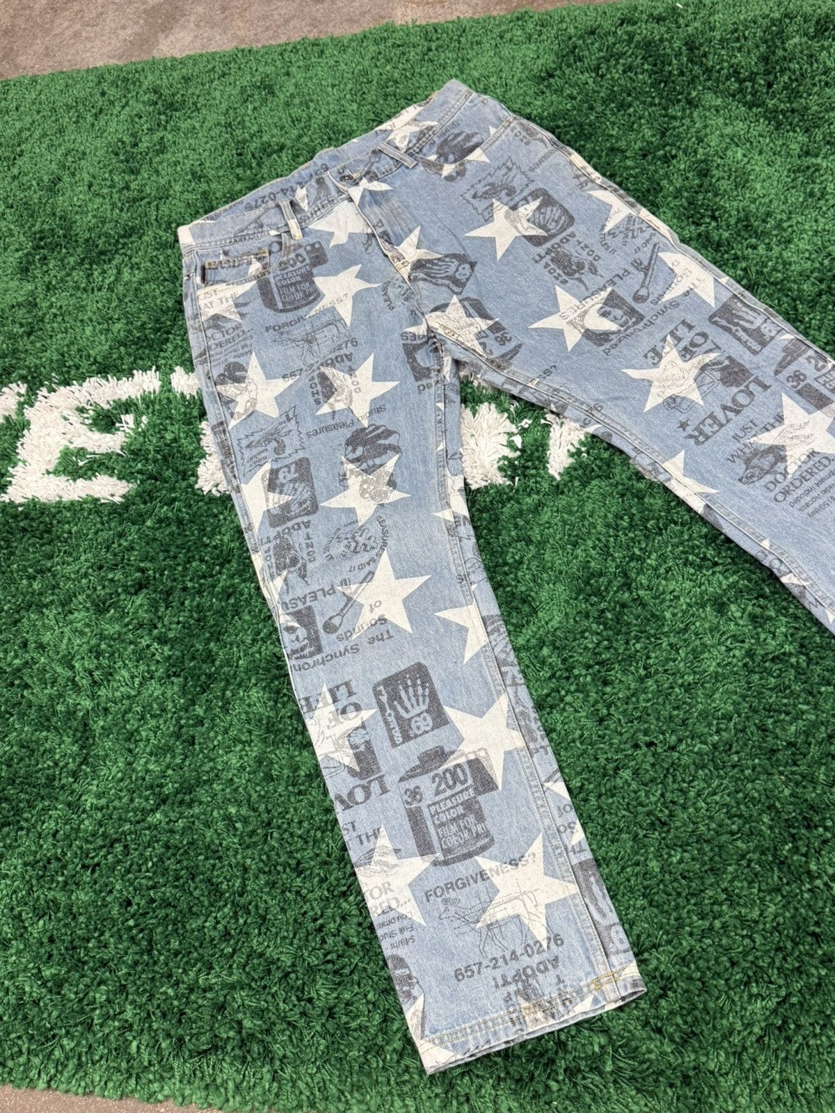Pleasures Pleasures Star Logo Denim Jeans Sz. 32 Print Logos Size US 32 / EU 48 - 2 Thumbnail