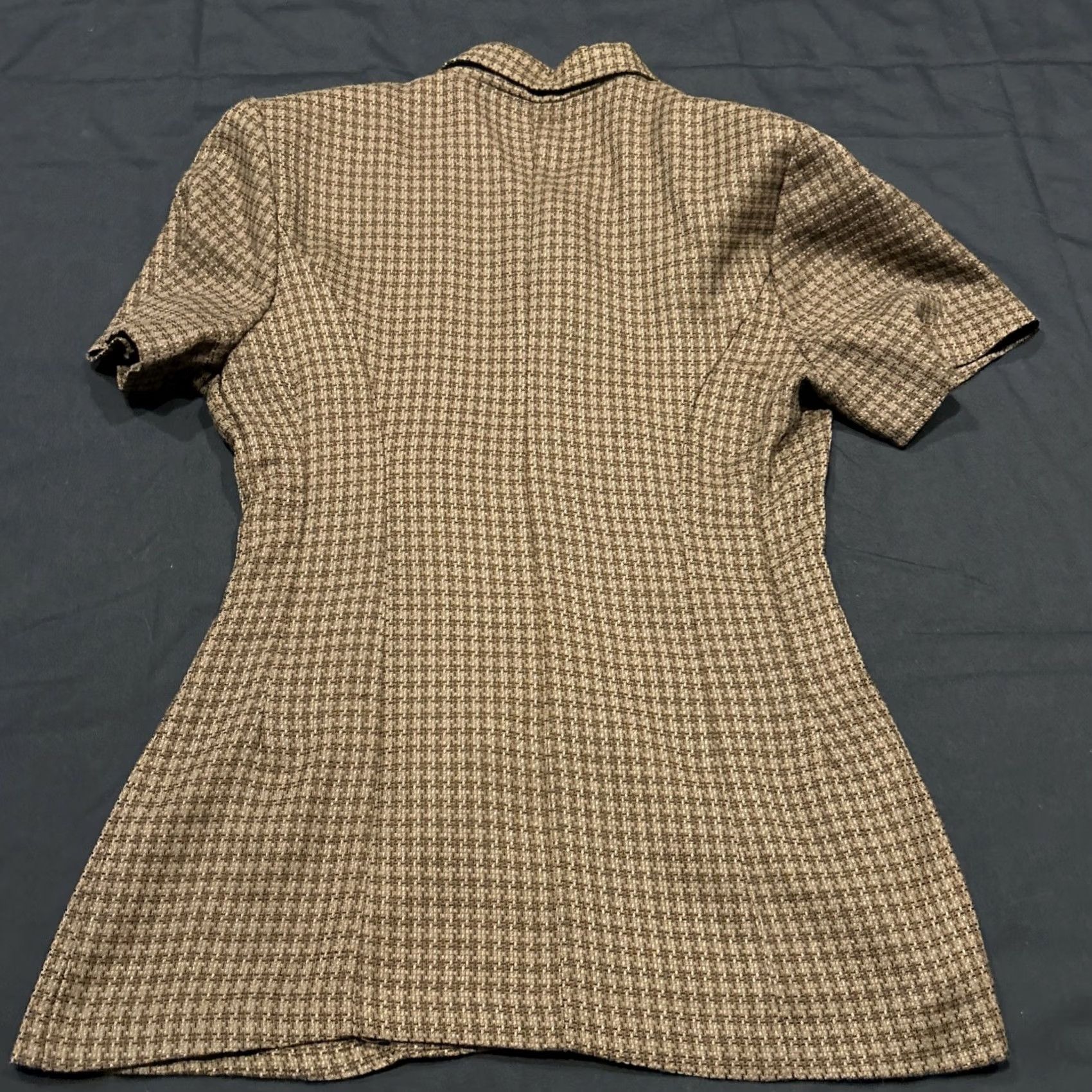 Paige Alyn Paige Blouse Womens 9/10 Brown Polyester Blend Button Down Top Business B20 Size M / US 6-8 / IT 42-44 - 3 Thumbnail