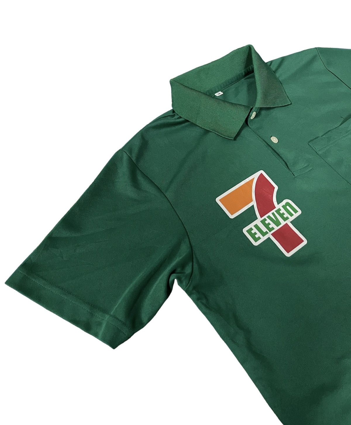 Japanese Brand × Vintage Japanese 7 Eleven Uniform Half Button Shirt Size US S / EU 44-46 / 1 - 3 Thumbnail