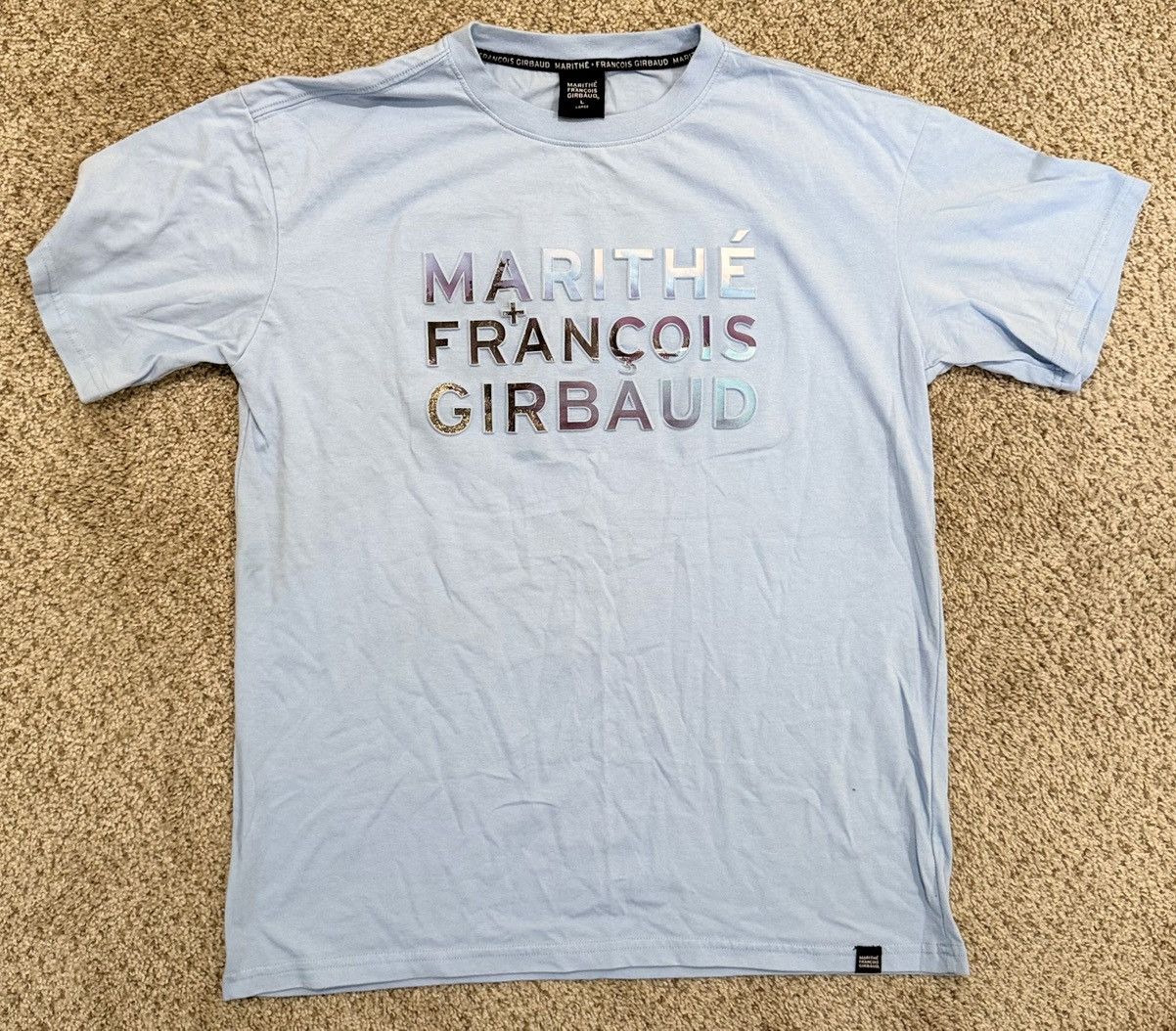 Marithe + Francois Girbaud Marithé + François Girbaud Baby Blue Tee Size US L / EU 52-54 / 3 - 1 Thumbnail