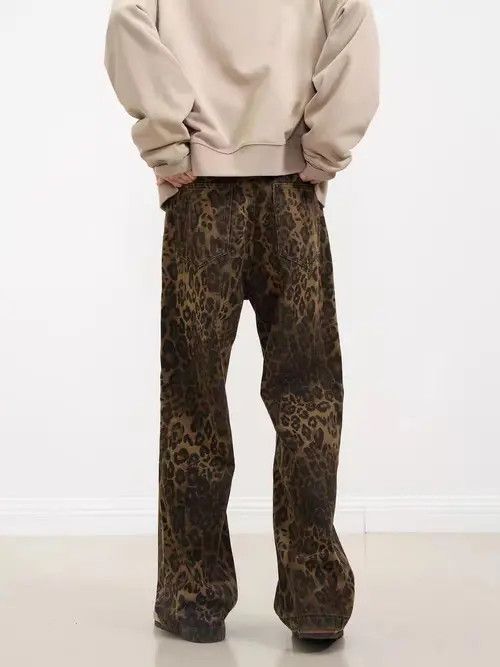 Japanese Brand × Jean Vintage leopard print straight leg jeans Size US 32 / EU 48 - 2 Thumbnail