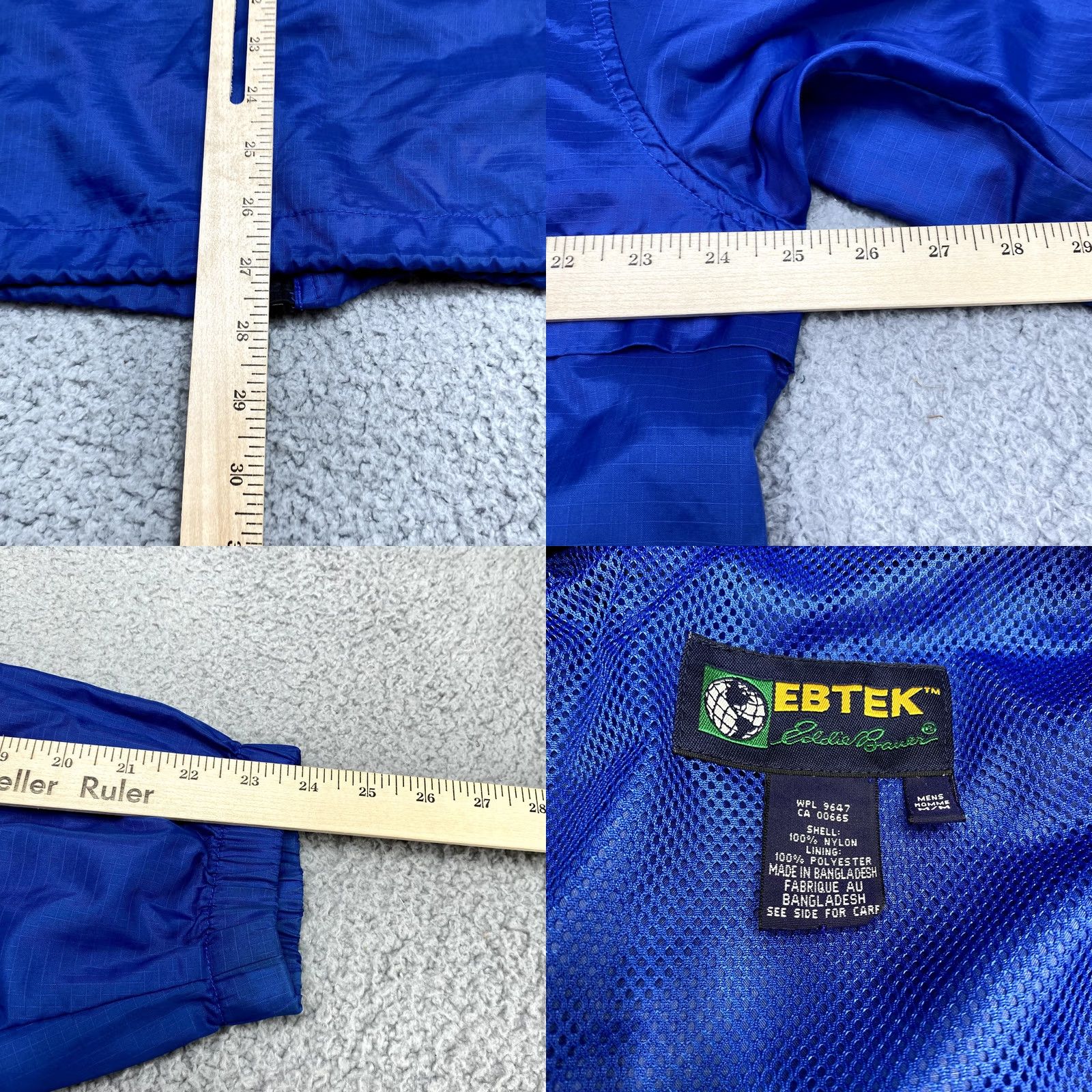 Eddie Bauer VINTAGE Eddie Bauer Ebtek Jacket Mens M Blue Lightweight Hood Windbreaker Size US M / EU 48-50 / 2 - 9 Thumbnail