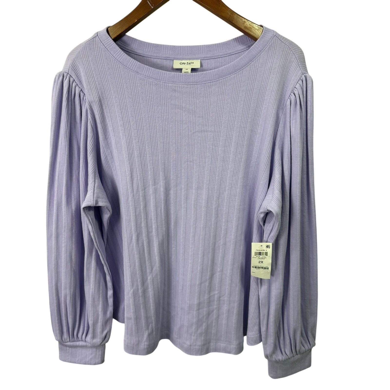 Macys On 34th Macys Women’s Plus Shirt Top sz 2X NEW #G551 Size XXL / US 16-18 / IT 52-54 - 3 Thumbnail