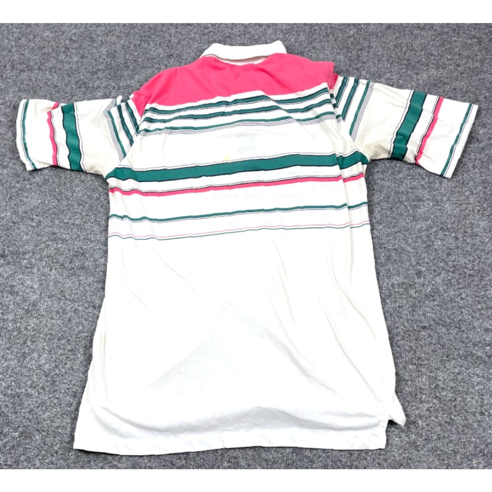 Hogan VTG Yes Hogan Plum Hollow Country Club Polo Shirt Adult Large White Pink Striped Thin 90s Vintage Striped Collared Short Sleeve Polo Shirt Size US L / EU 52-54 / 3 - 2 Thumbnail