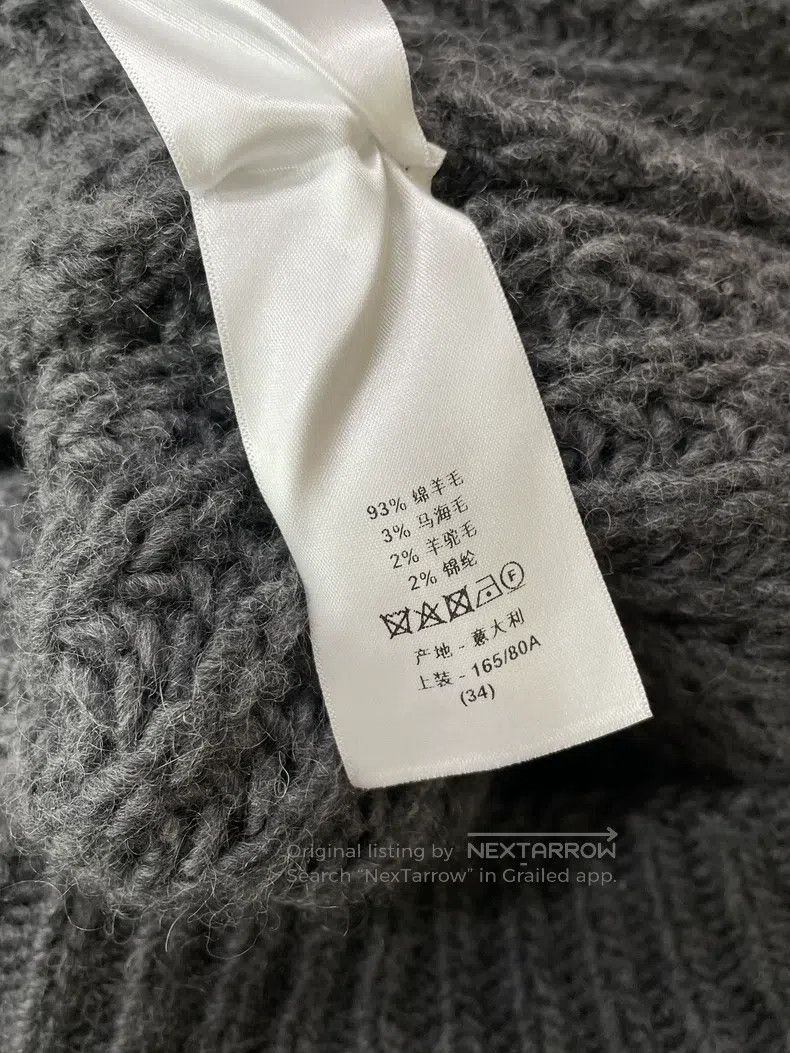 Dior Dior Grey silhouette V-neck knitted sweater Size XXS / US 00 / IT 34 - 5 Thumbnail