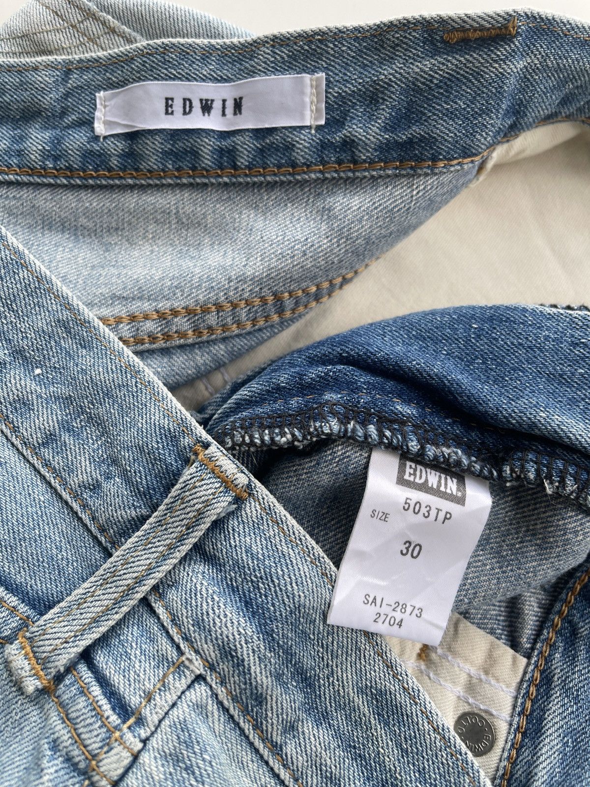 Vintage Vintage Edwin Sashiko Boro Distressed Jeans Size US 32 / EU 48 - 12 Thumbnail