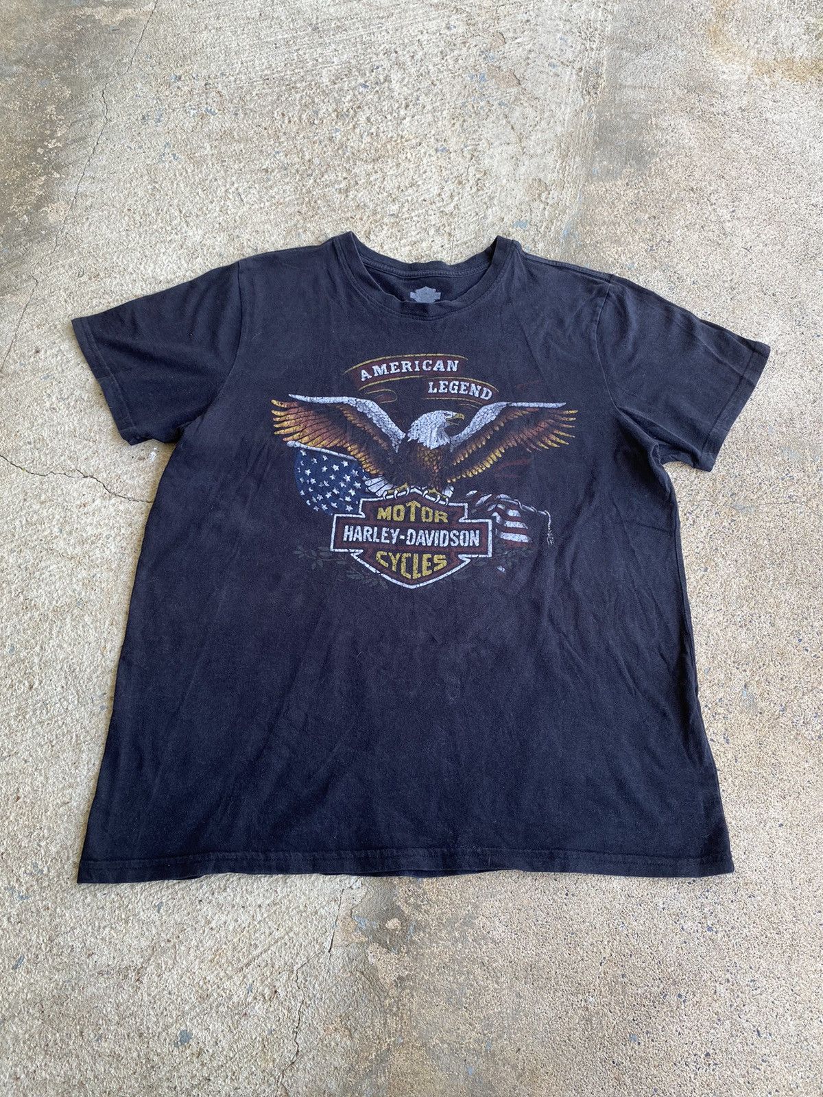 Harley Davidson × Vintage Vintage Y2K Harley Davidson Eagle Essential Faded Shirt Size US L / EU 52-54 / 3 - 2 Thumbnail