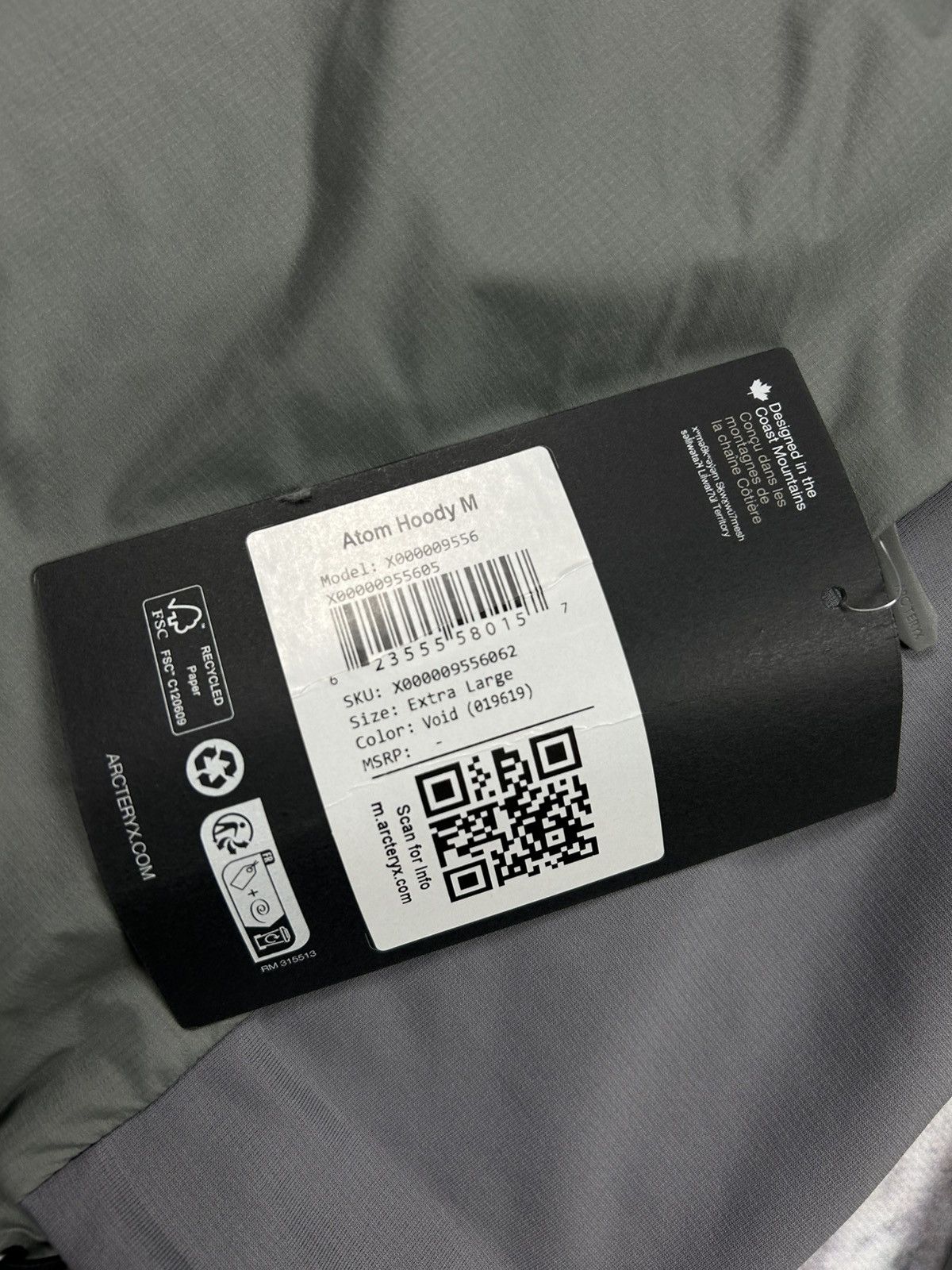 Arc'teryx Arc’teryx Atom Hoody Void XL Size US XL / EU 56 / 4 - 5 Thumbnail