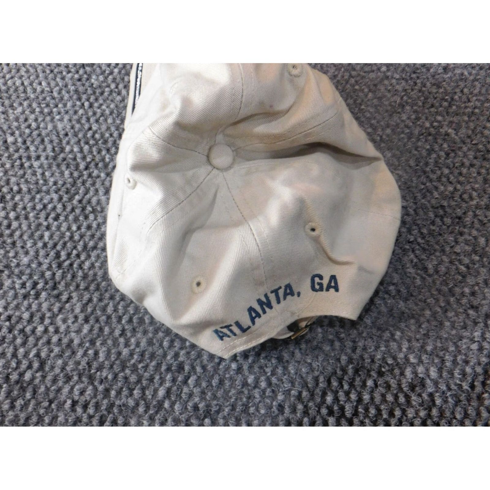 NCAA GEAR FOR SPORTS Hat Cap Atlanta Basketball 90s Beige Cotton Canvas One Size Men Baseball Cap Flex Stretch NCAA Auxiliary Casual Size ONE SIZE - 4 Thumbnail