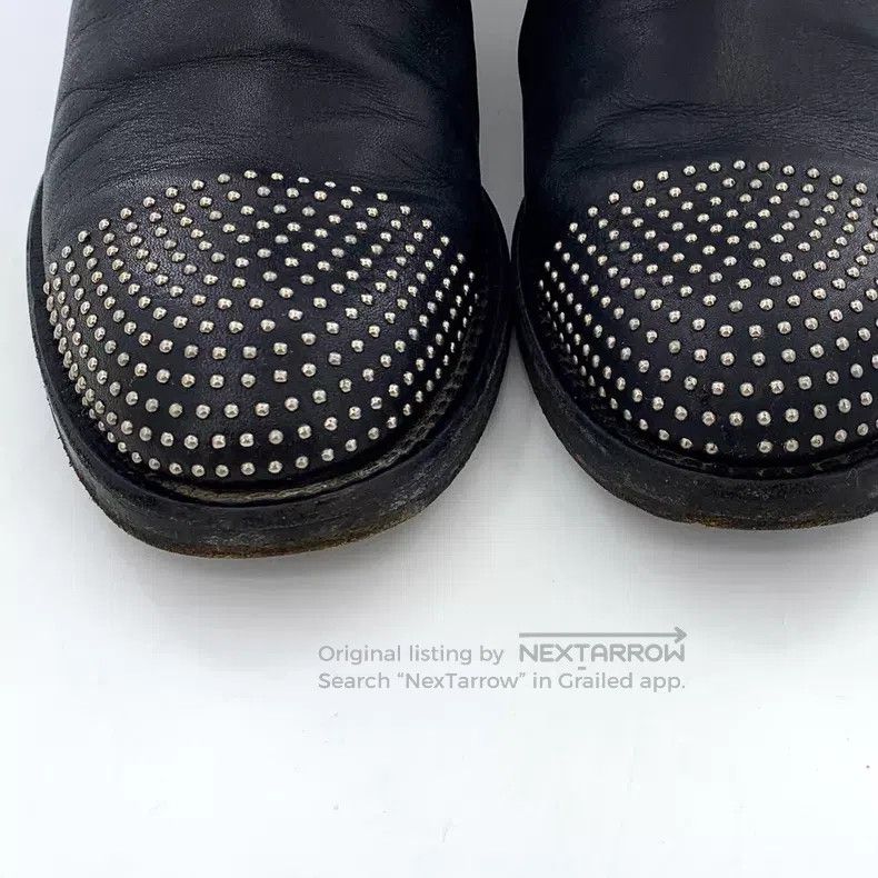 Gucci Gucci Black riveted low-heeled leather boots Size US 5.5 / IT 35.5 - 9 Thumbnail