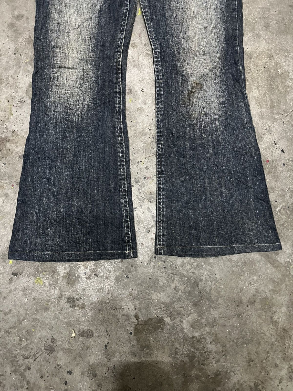 Designer × Japanese Brand × Vintage FLARED🔥UNKNOWN DISTRESSED DENIM PANT Size US 34 / EU 50 - 4 Thumbnail